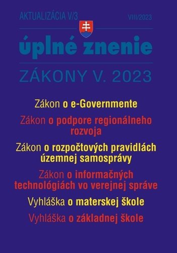 Aktualizácia V/3 2023 – štátna služba, informačné technológie verejnej správy