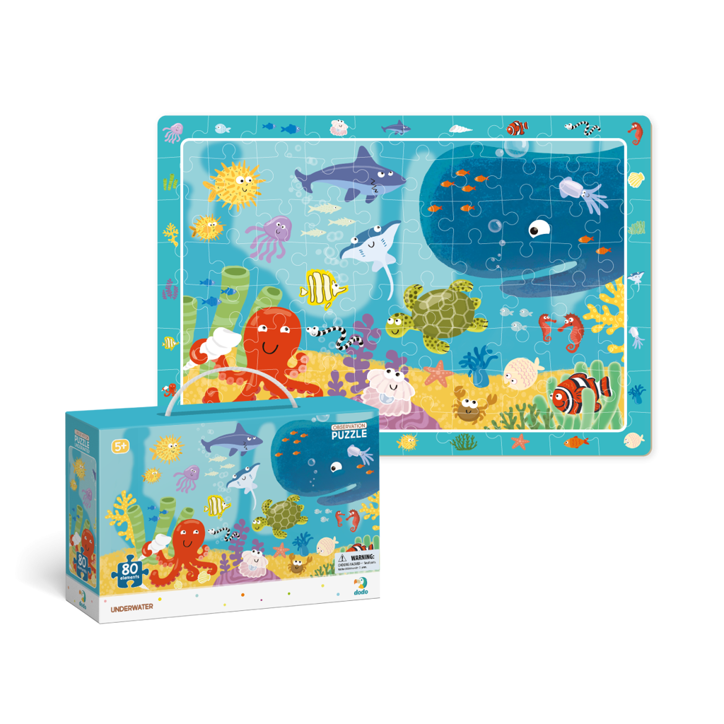 Levně Dodo Puzzle s hledáním obrázků - Oceán 80 dílků - TM Toys