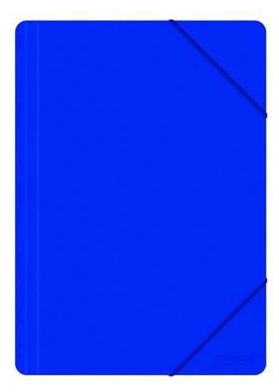Levně Spisové desky PP s gumičkou A4 500 µm - modrá