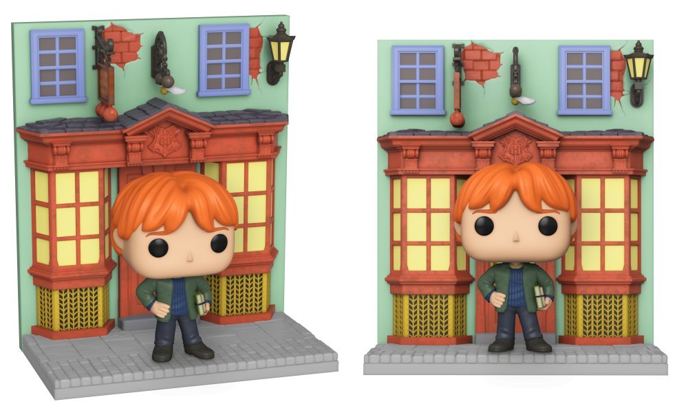 Levně Funko POP Deluxe: Harry Potter Diagon Alley - Quidditch Supplies Store w/Ron (limited special edition)