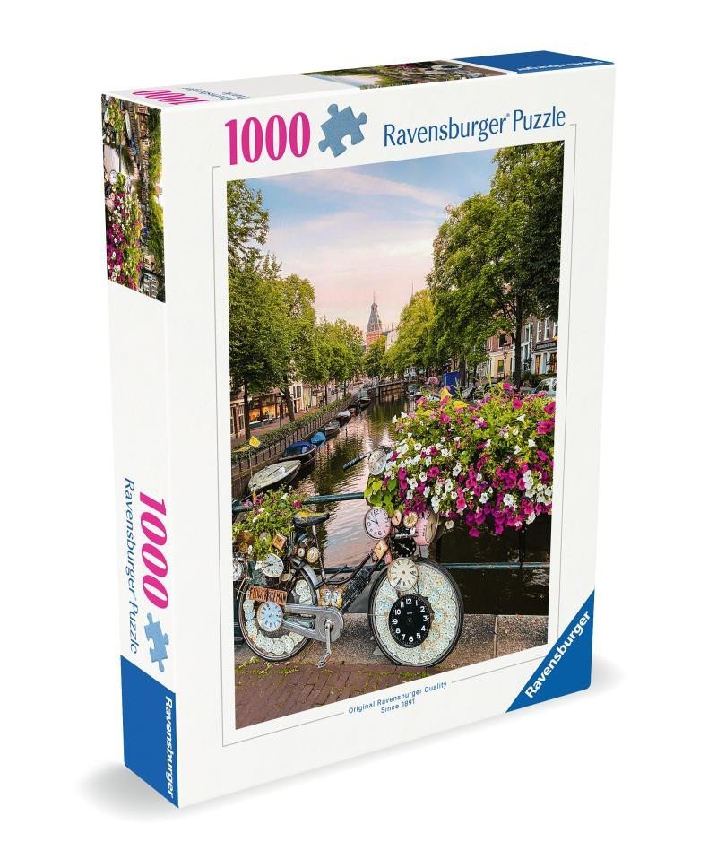 Levně Puzzle Na kole v Amsterdamu 1000 dílků