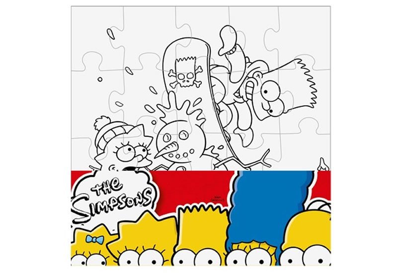 Levně The Simpsons: Vymaluj si čtverec/Mini puzzle