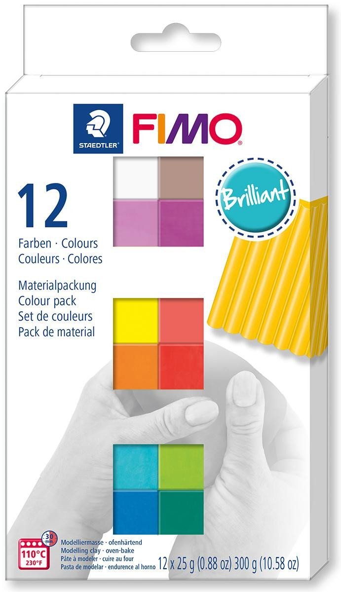 Levně FIMO Soft sada 12 barev x 25 g - brilliant