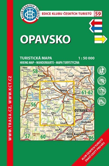 KČT 59 Opavsko 1:50 000/turistická mapa