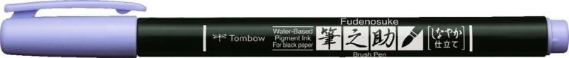 Tombow Štětcový fix Fudenosuke pastel - pastelově levandulový (také pro černý papír)
