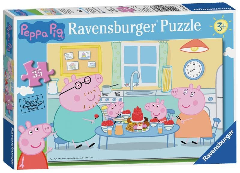 Levně Puzzle Prasátko Peppa snídá 35 dílků