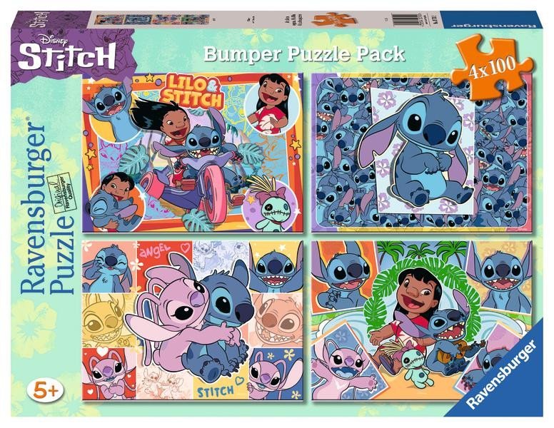 Levně Puzzle Disney: Stitch 4x100 dílků