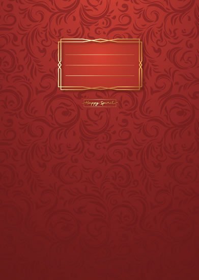 Levně Sešit Premium červené ornamenty A5 - Sešity