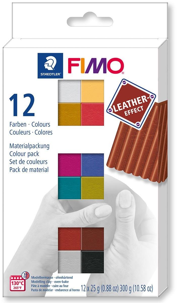 Levně FIMO sada 12 barev x 25 g - Leather