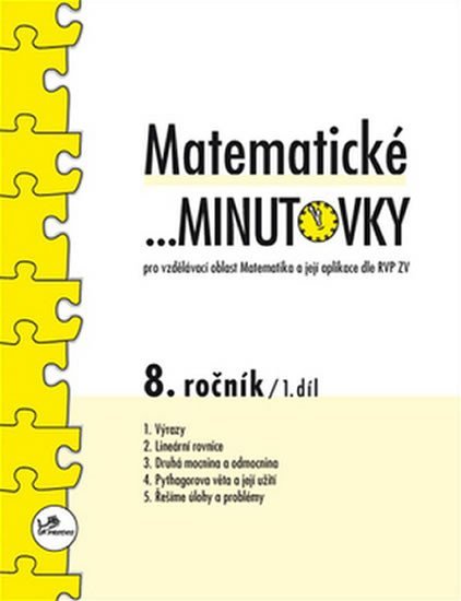 Levně Matematické minutovky pro 8. ročník / 1. díl - Pro vzdělávací oblast Matematika a její aplikace dle RVP ZV - Miroslav Hricz
