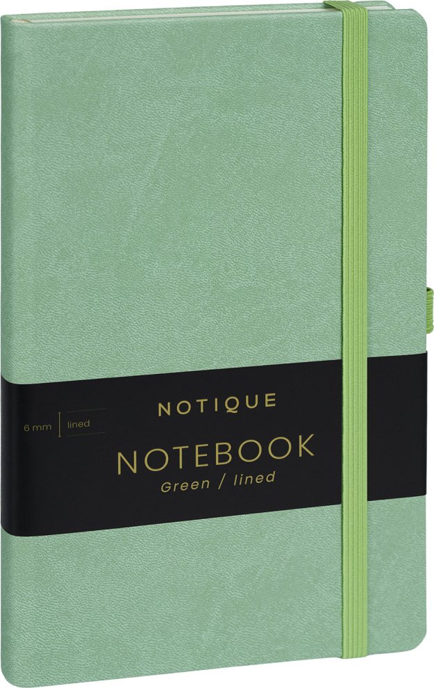Notes Zelený, linkovaný, 13 × 21 cm