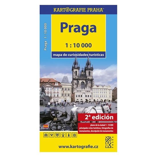 Levně Praga - Mapa de curiosidades turísticas /1:10 tis.