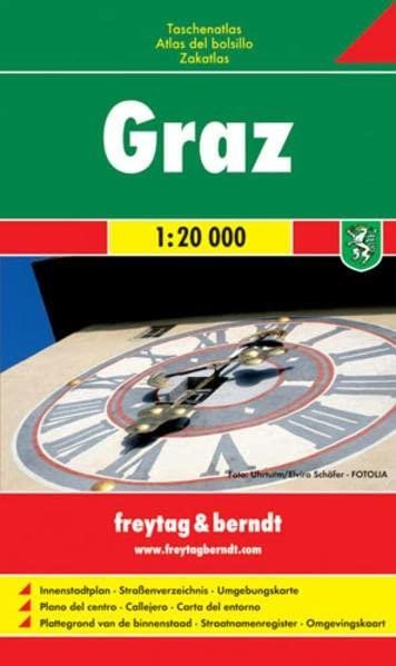 Levně TA 018 Graz kapesní atlas 1:20 000 / kapesní plán města