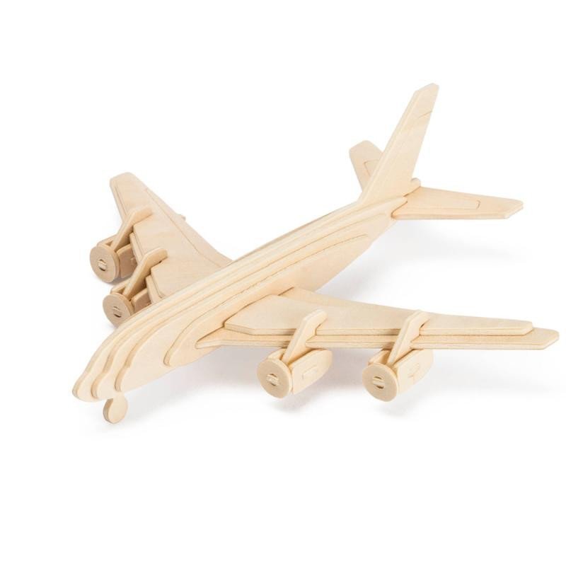 Levně Dřevěné 3D puzzle - Civilní letadlo