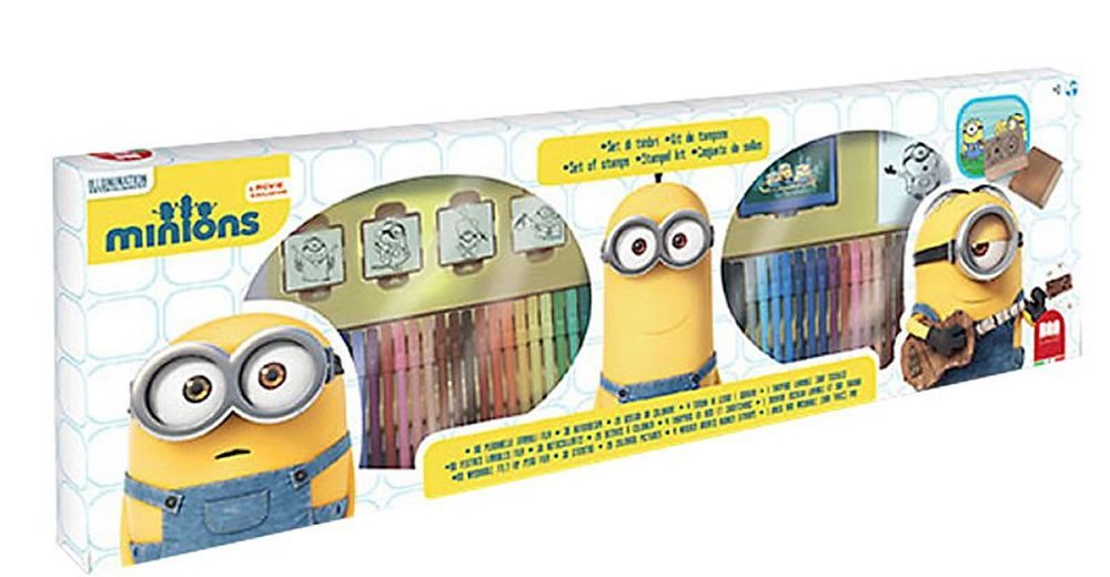 Razítka minions, felt-tip pens box