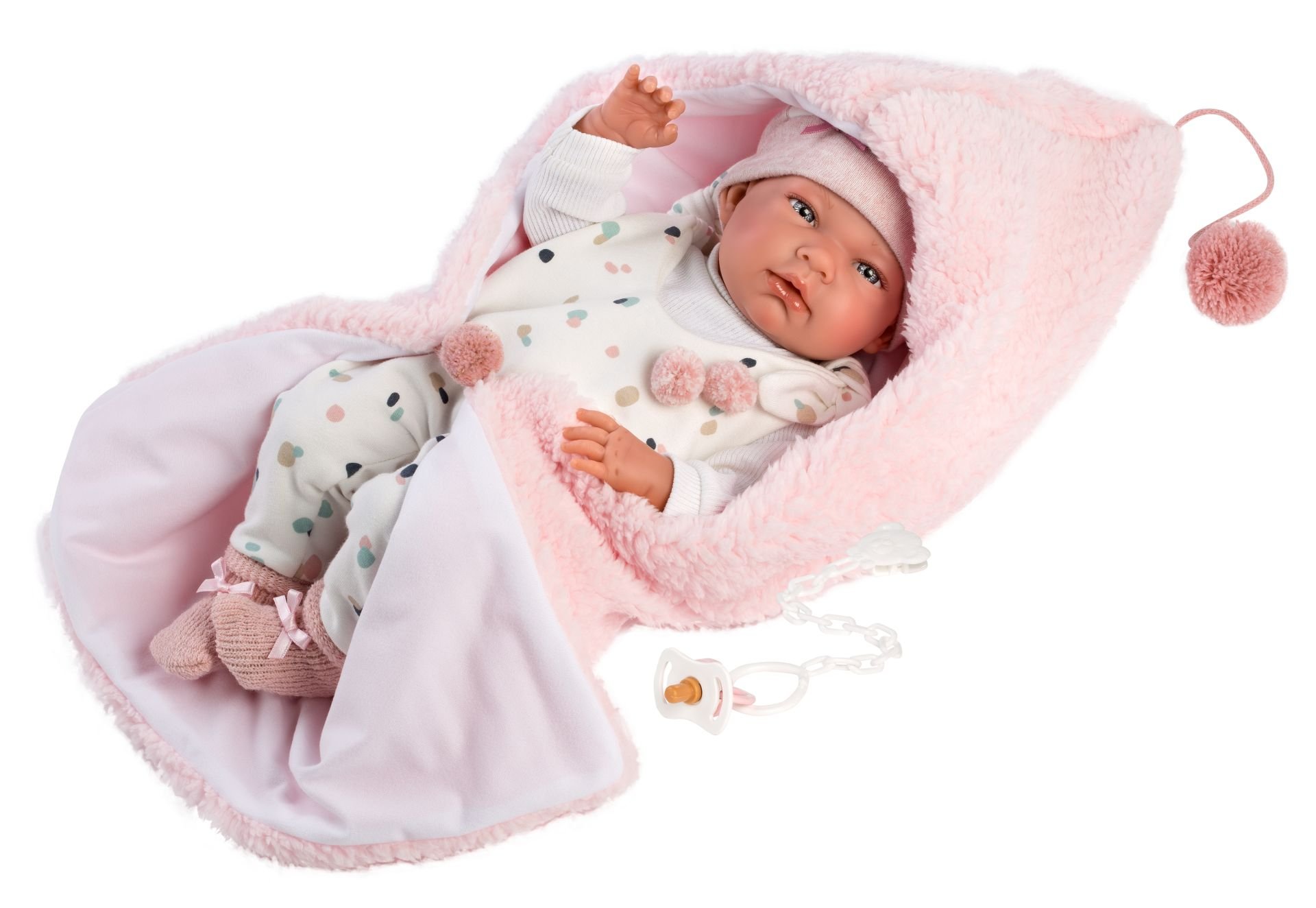 Levně Llorens 73886 NEW BORN HOLČIČKA - realistická panenka miminko s celovinylovým tělem - 40 cm