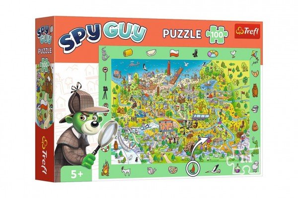 Levně Puzzle Spy Guy - Polsko 18,9x13,4cm 100 dílků v krabici 33x23x6cm