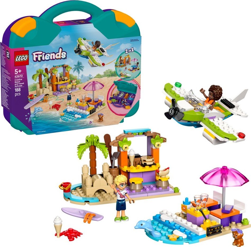 LEGO® Friends 42672 Kreativní plážový a cestovní kufřík - LEGO® Friends