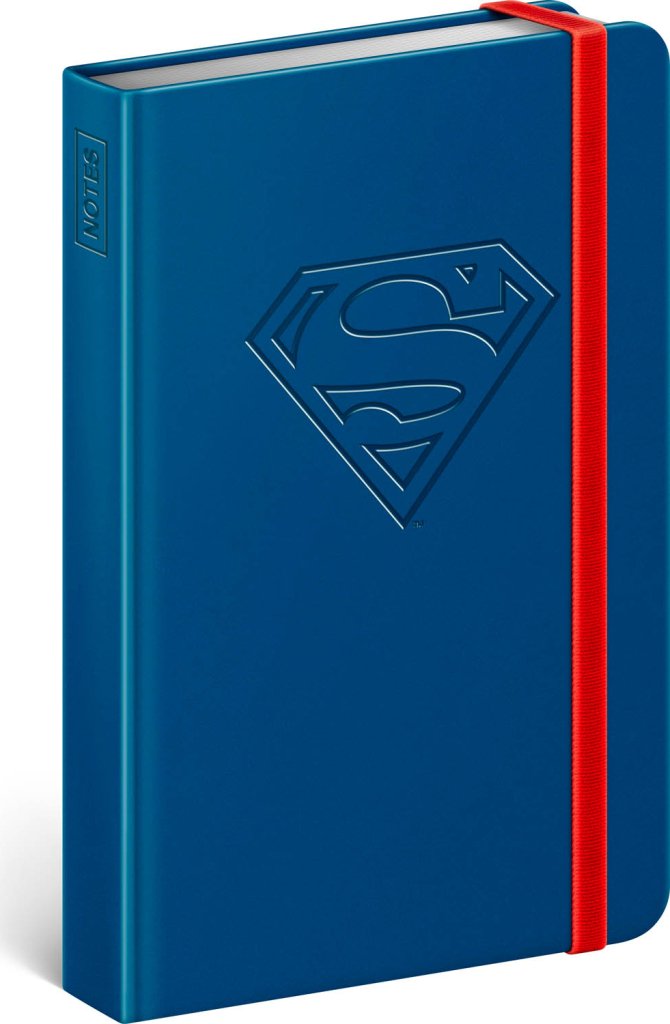Levně Notes Superman - Logo, linkovaný, 11 × 16 cm