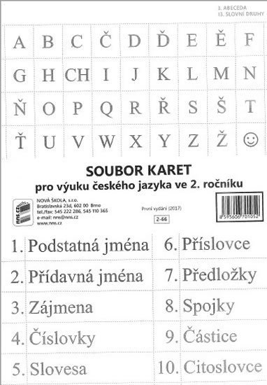 Levně SOUBOR KARET pro výuku českého jazyka ve 2. ročníku