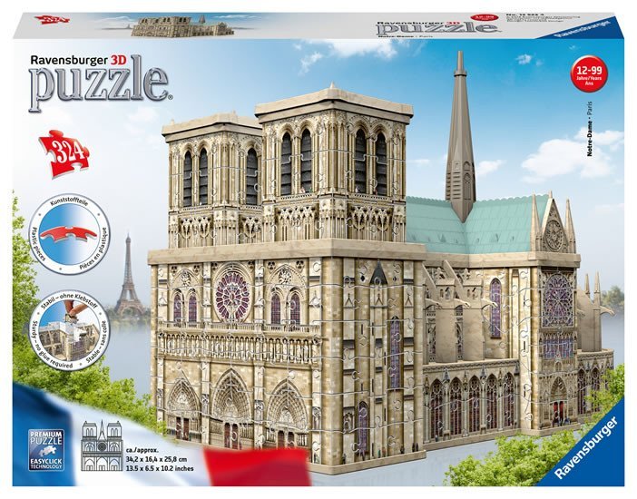 Levně Puzzle 3D Notre Dame 324 dílků