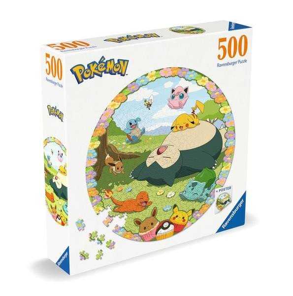 Levně Kruhové puzzle Roztomilí Pokémoni 500 dílků