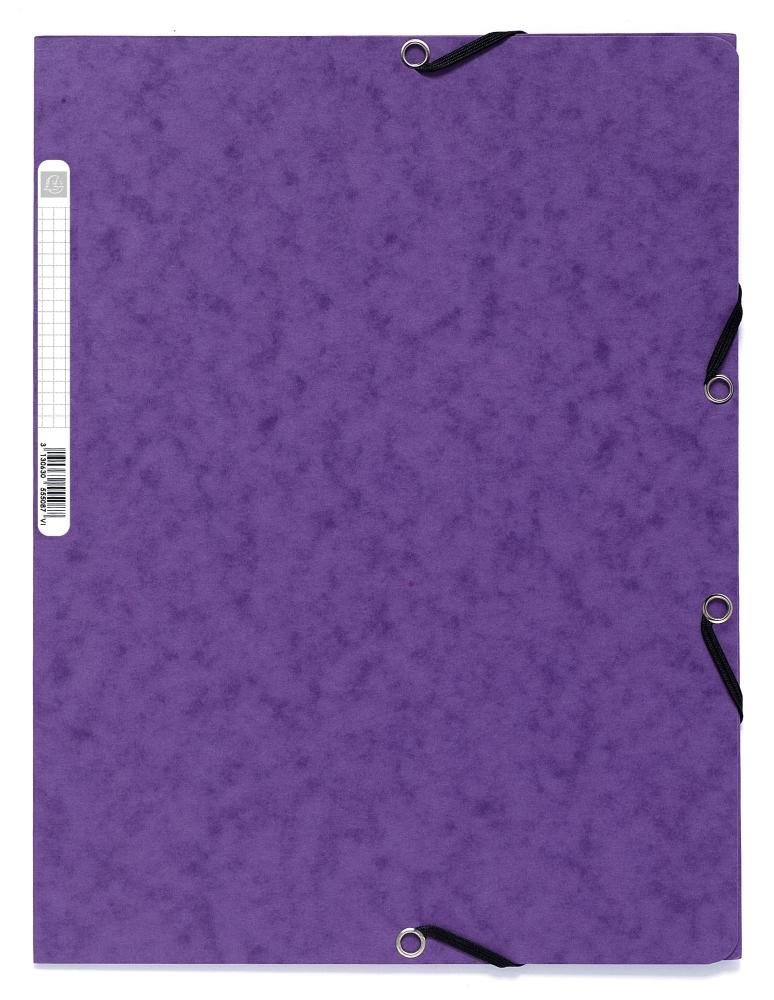 Levně Spisové desky s gumičkou A4 prešpán 400 g/m2 - tmavě fialové
