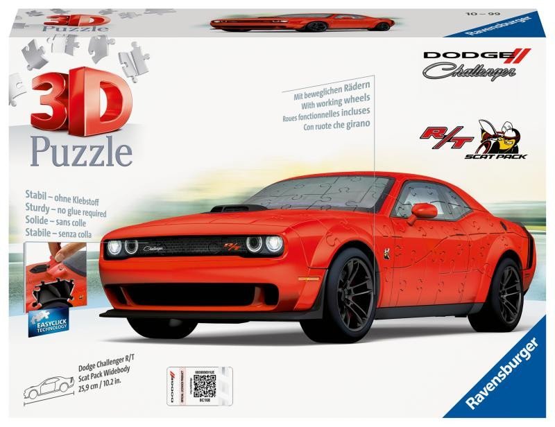Levně Ravensburger Puzzle 3D - Dodge Challenger R/T Scat Pack Widebody108 dílků