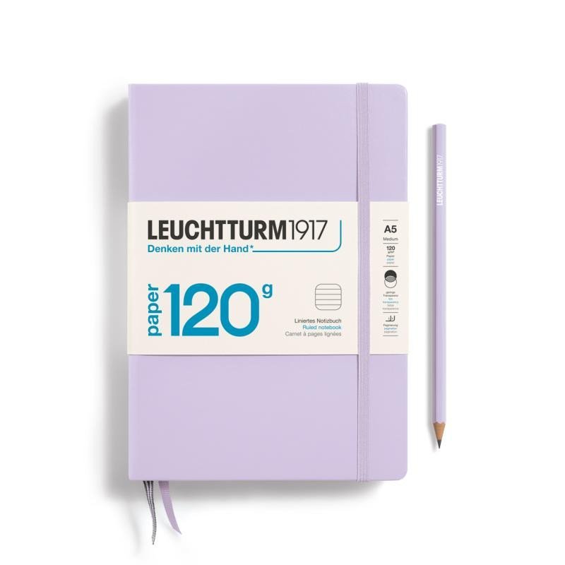 Levně Leuchtturm1917 Zápisník 120G Lilac Medium A5 linkovaný