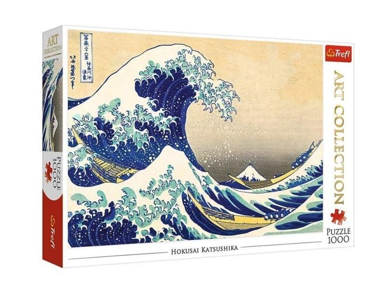 Levně Trefl Puzzle Kacušika Hokusai - Velká vlna u pobřeží Kanagawy / 1000 dílků
