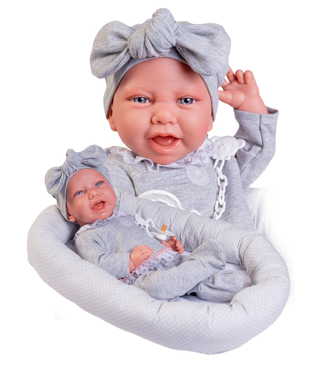 Levně Antonio Juan 33228 CARLA - realistická panenka miminko s měkkým látkovým tělem - 42 cm