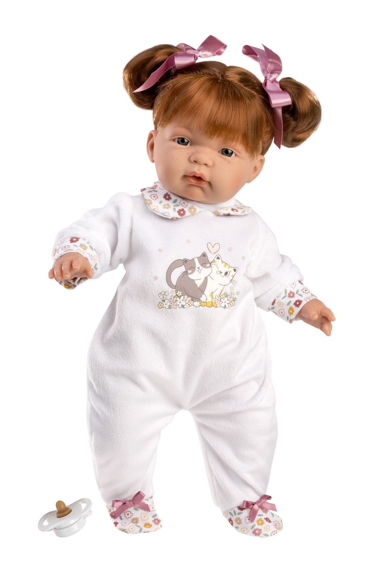 Levně Llorens 13854 JOELLE - realistická panenka s měkkým látkovým tělem - 38 cm