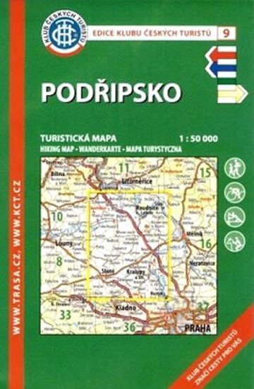Levně KČT 9 Podřipsko 1:50 000 Turistická mapa, 1. vydání