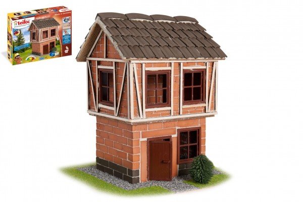 Levně Stavebnice Teifoc Hrázděný dům 380ks v krabici 44x33x11cm