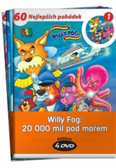 Levně Willy Fog: 20.000 mil pod mořem - kolekce 4 DVD - Jules Verne