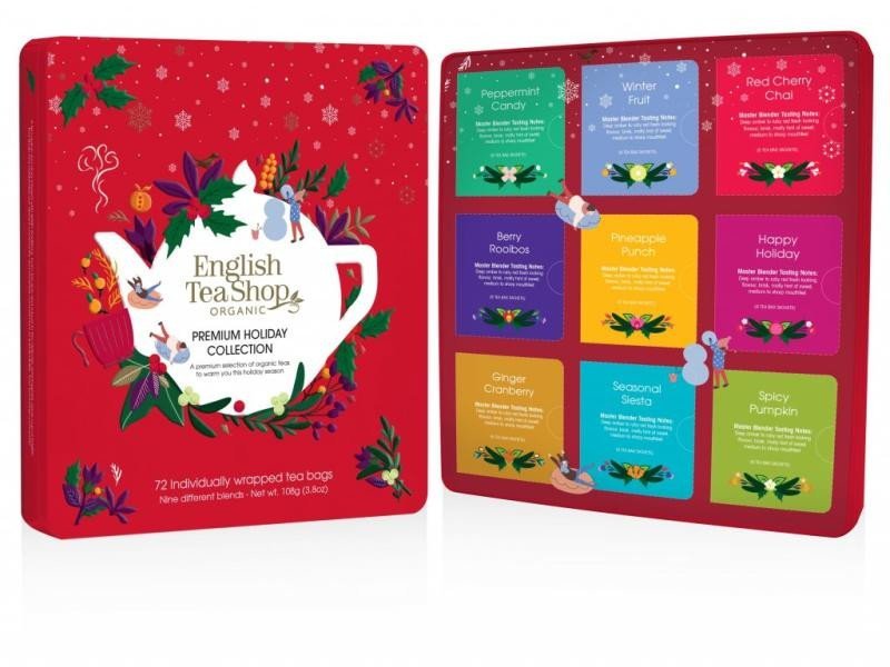 Levně English Tea Shop Čaj Premium Holiday Collection bio vánoční červená 108 g, 72 ks