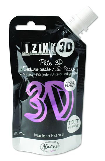 Levně Reliéfní pasta 3D IZINK - amethyst, perleťová fialová, 80 ml