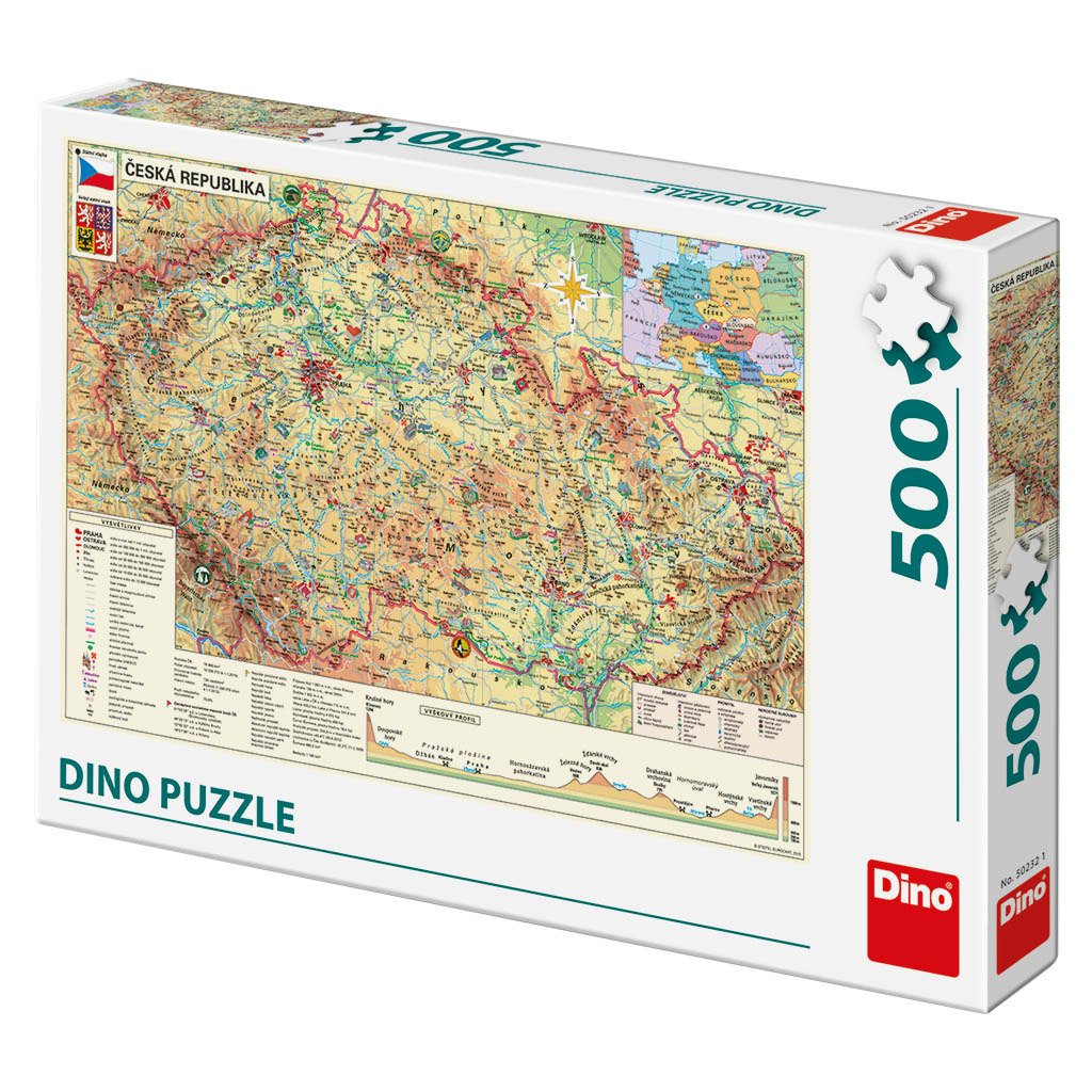 Mapa České republiky: puzzle 500 dílků - Dino