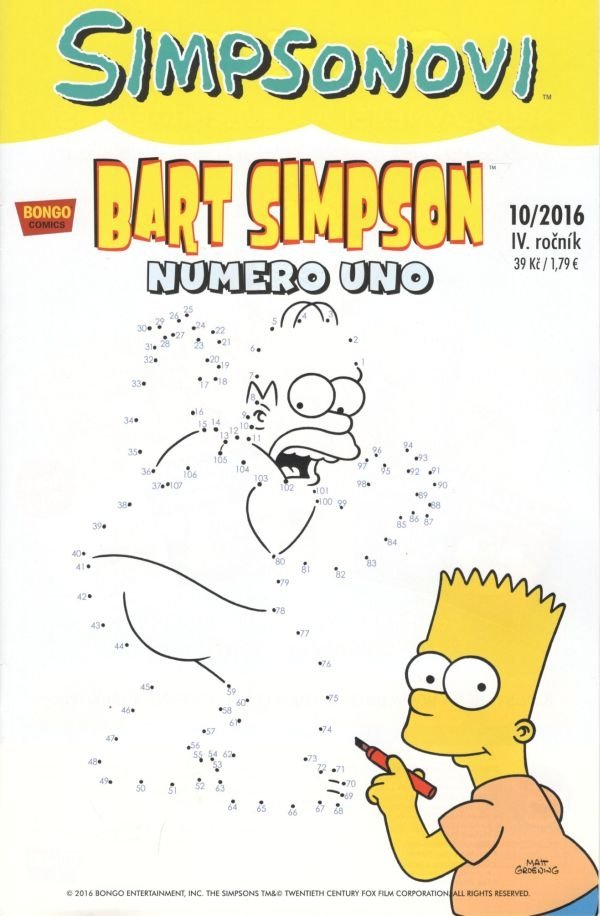 Levně Simpsonovi - Bart Simpson 10/2016 - Numero uno - Matthew Abram Groening