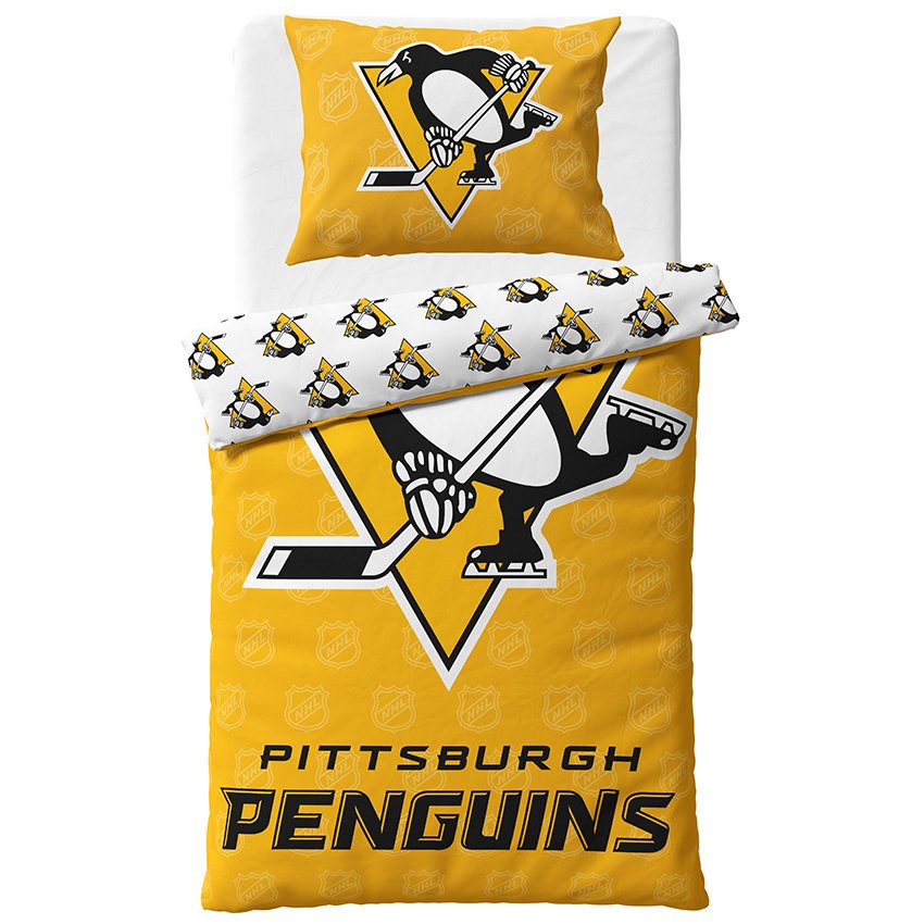 Levně Hokejové povlečení NHL Pittsburgh Penguins Shields Velikost: 140x200 + 70x90 cm