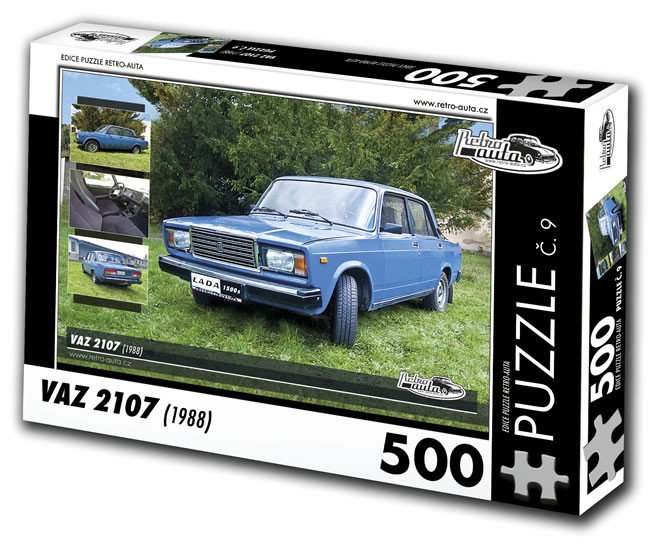 Retro auta Puzzle č. 9 - VAZ 2107 (1988) - 500 dílků