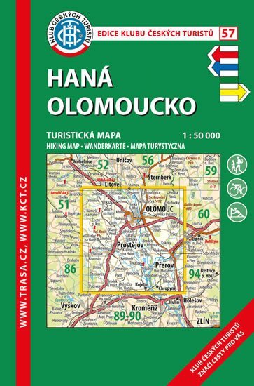Levně KČT 57 Haná Olomoucko 1:50 000/turistická mapa