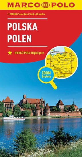 Levně Polsko 1:800T//mapa(ZoomSystem)MD
