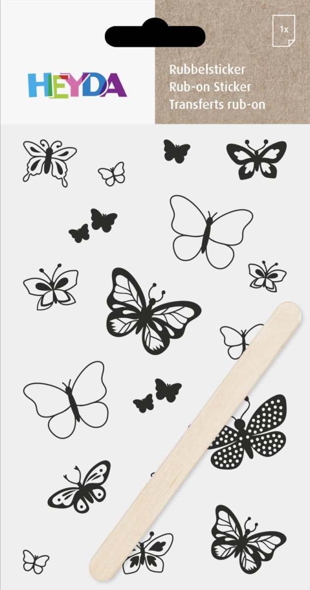 Levně HEYDA Propisoty 10 x 19 cm - motýlci černí